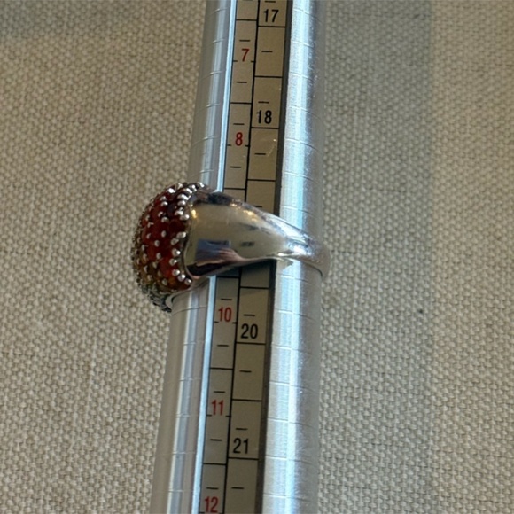 Chuck Clemency NYCII 925 Exotic Rainbow Multi Cluster Gemstone Ring Size 8 - Picture 5 of 6